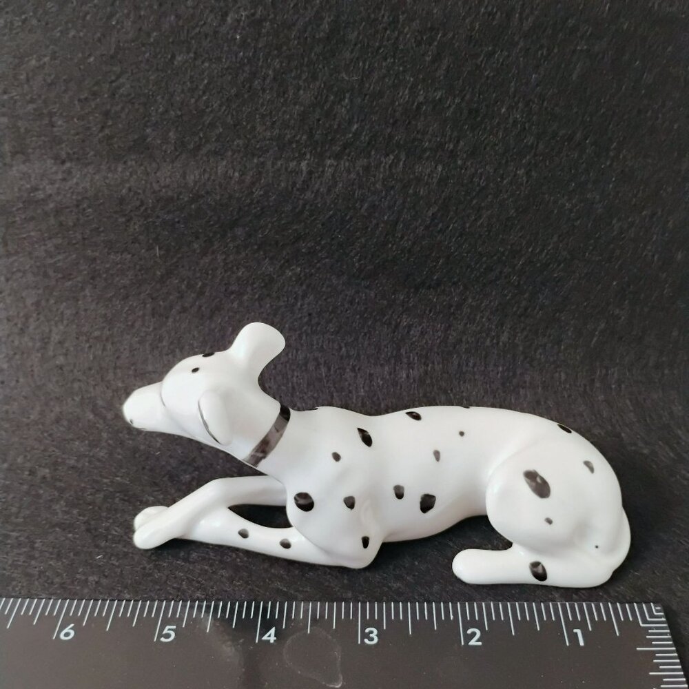 Vintage Porcelain Ceroc Romania Great Dane Figurine, 5" Greyhound Dalmatian Dog - Picture 6 of 9
